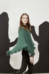 Poncho met ruches in Mohair Luxe | Lang Yarns