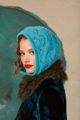 Sjaalmuts met ajourmotief in Suri Alpaca | Lang Yarns