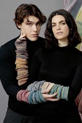 Breipakket polswarmers in Leo van Lang Yarns koop je bij Wolboetiek Mooigemaakt