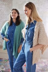 2 in 1 stola / poncho Liffey in Ecopuno & Silkhair | Lana Grossa