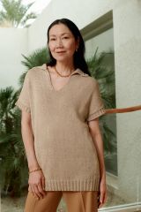 Polo Shirt in Cotton Melange | Lana Grossa