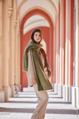 Sjaal met stekenpatroon in Cool Wool Lace en Silkhair - kleurvariant c | Lana Grossa