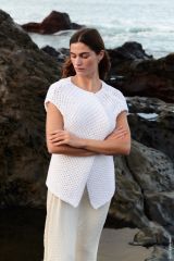 Vest met korte mouwen in The Tube Fine | Lana Grossa