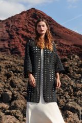 Gehaakte kimono vest in The Tube Fine | Lana Grossa