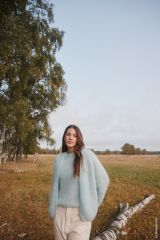 Vest met sjaalkraag in Bella & Silkhair | Lana Grossa