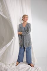 Halflange vest tricotpatent steek in Alta Moda Cotolana & Silkhair | Lana Grossa