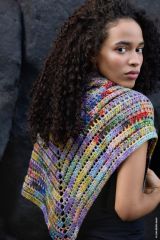Gehaakte stola in Cotonella Multi | Lana Grossa