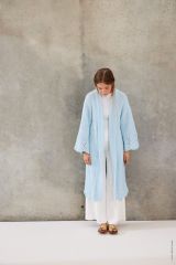 Lange vest met fantasieboorden in Summer Softness | Lana Grossa