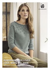 Trui met ronde pas in Cool Wool Melange | Lana Grossa