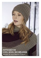 Muts met boordpatroon in Cool Wool Big Melange | Lana Grossa