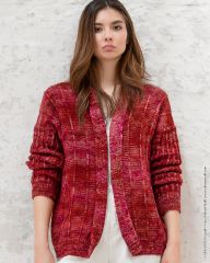 Sportieve vest met langgetrokken in Cool Wool Big Hand-dyed | Lana Grossa