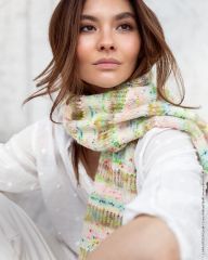 Sjaal met ajourboordjes in Cool Wool Hand-dyed en Silkhair Hand-dyed | Lana Grossa