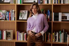 Elegant kort vestje met fijne fantasiesteek in Ecopuno & Brillino | Lana Grossa