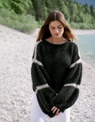 Oversized trui met super brede mouwen in Mohair Moda | Lana Grossa