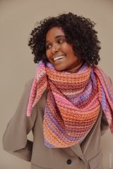 Schouderdoek met gaatjesrand en fantasiemotief in Gomitolo Arte | Lana Grossa 