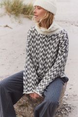 Trui met visgraatmotief In Natural Alpaca Pelo | Lana Grossa