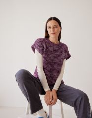Debardeur met aangesneden mouw in Vintage Chunky | Lana Grossa