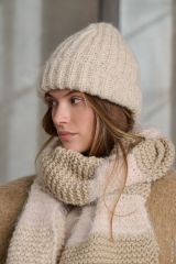 Muts met patentparoon in Alpaca Air & Brillino - Variant A | Lana Grossa