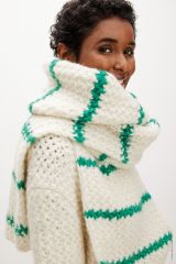 Sjaal met vlechtpatroon in Alpaca Air | Lana Grossa