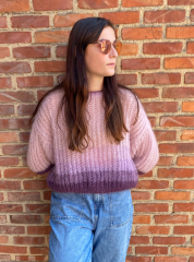 Wave - Patroon Truitje met patentsteek en korte mouwen in Silkhair | Lana Grossa