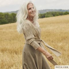 Vestje met fantasiesteken in Cotton-Cashmere