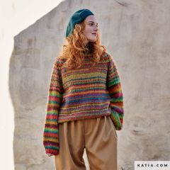 Breipakket Top down trui met brede mouwen in Reiki van Katia  koop je bij Wolboetiek Mooigemaakt