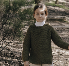 Kindertrui in ribbelsteek in Merino Tweed | Katia