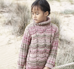 Meisjestrui met ajourmotief in Cotton Merino Craft | Katia