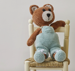 Gehaakt amigurumu beer XXL voor pasgeboren baby