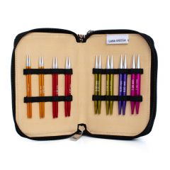 Set verwisselbare breinaaldpunten Kort Alu Rainbow - 10cm 3.00 - 7.00mm | KnitPro | Lana Grossa