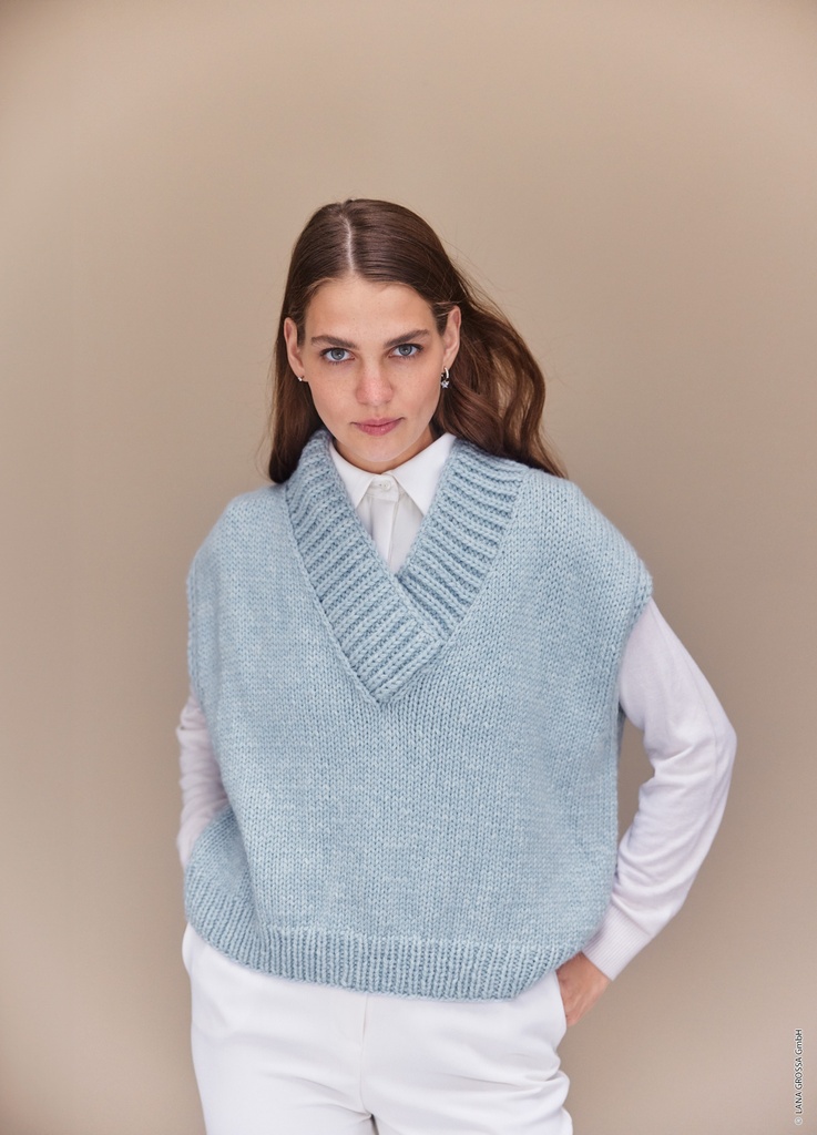 Debardeur in Cool Merino Big | Lana Grossa