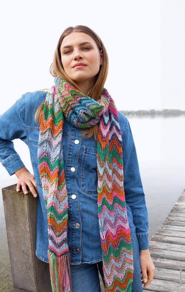 Sjaal in Colorissimo & Soffio | Lana Grossa