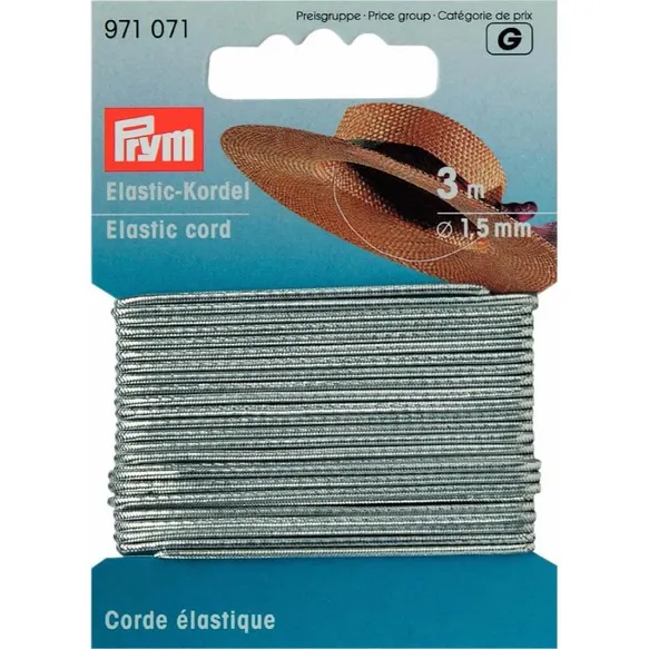 Elastische koord 1,5m zilver | Prym
