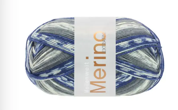 Meilenweit 100 Merino Extrafine Denim Mix | Lana Grossa