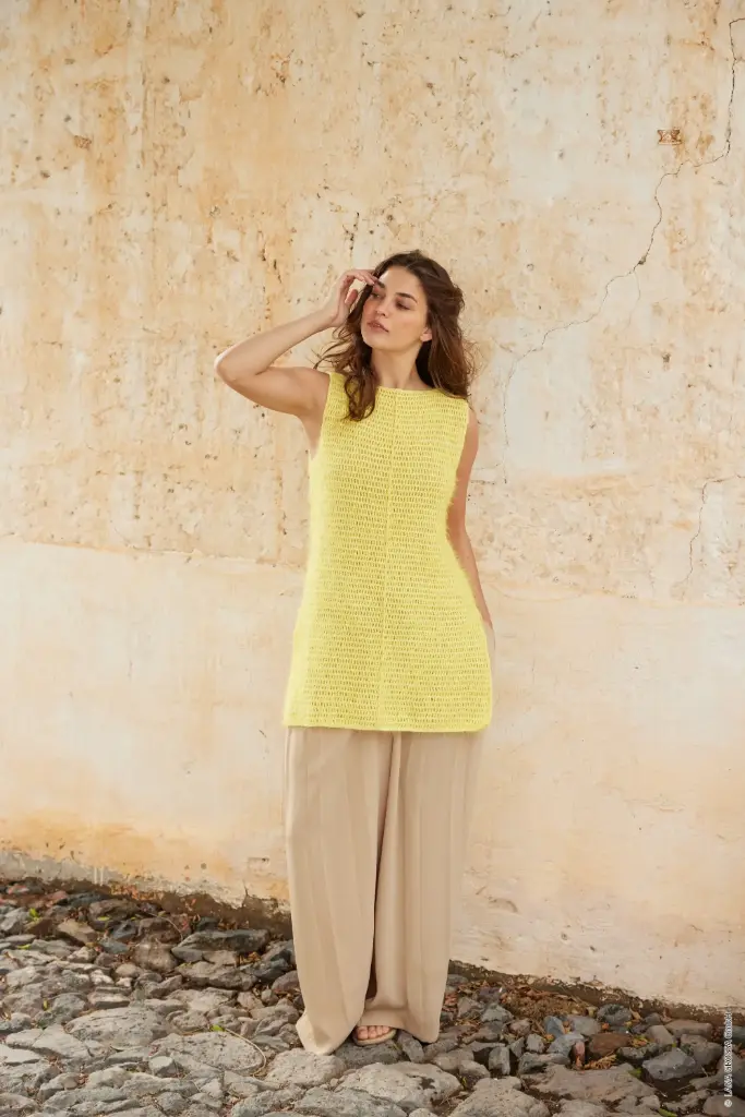 Gehaakte tuniek met fantasiemotief in Finito | Lana Grossa