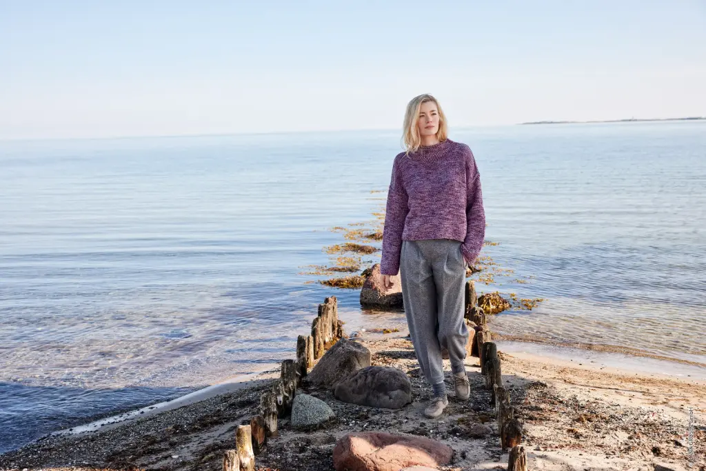 Trui met staande kraag in Vintage Chunky | Lana Grossa