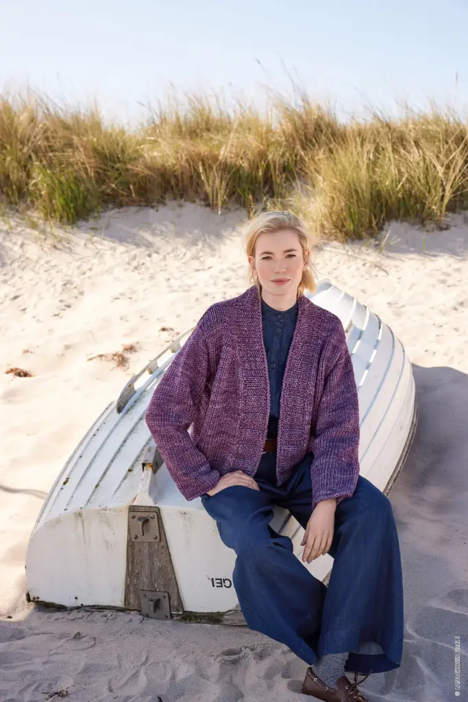 Top Down vest met v-hals in Vintage Superchunky | Lana Grossa