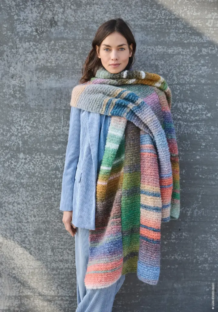 Brede sjaal in Gigante Multi | Lana Grossa