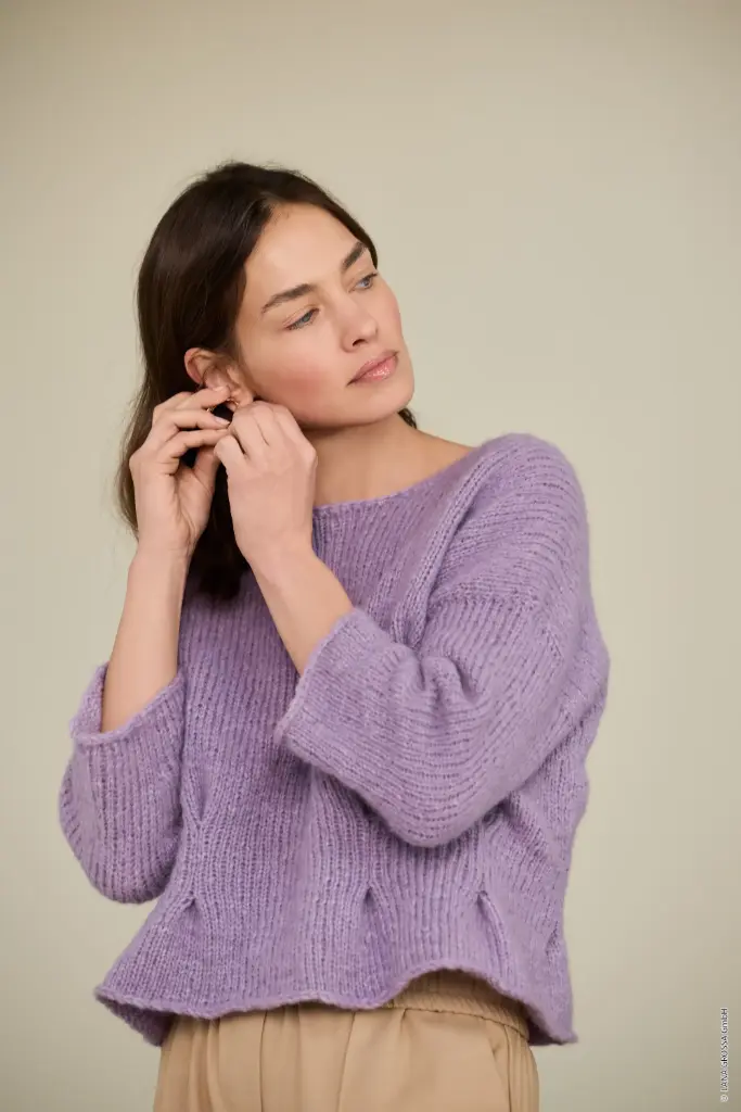 Korte Top Down Trui in Alpaca Air II | Lana Grossa