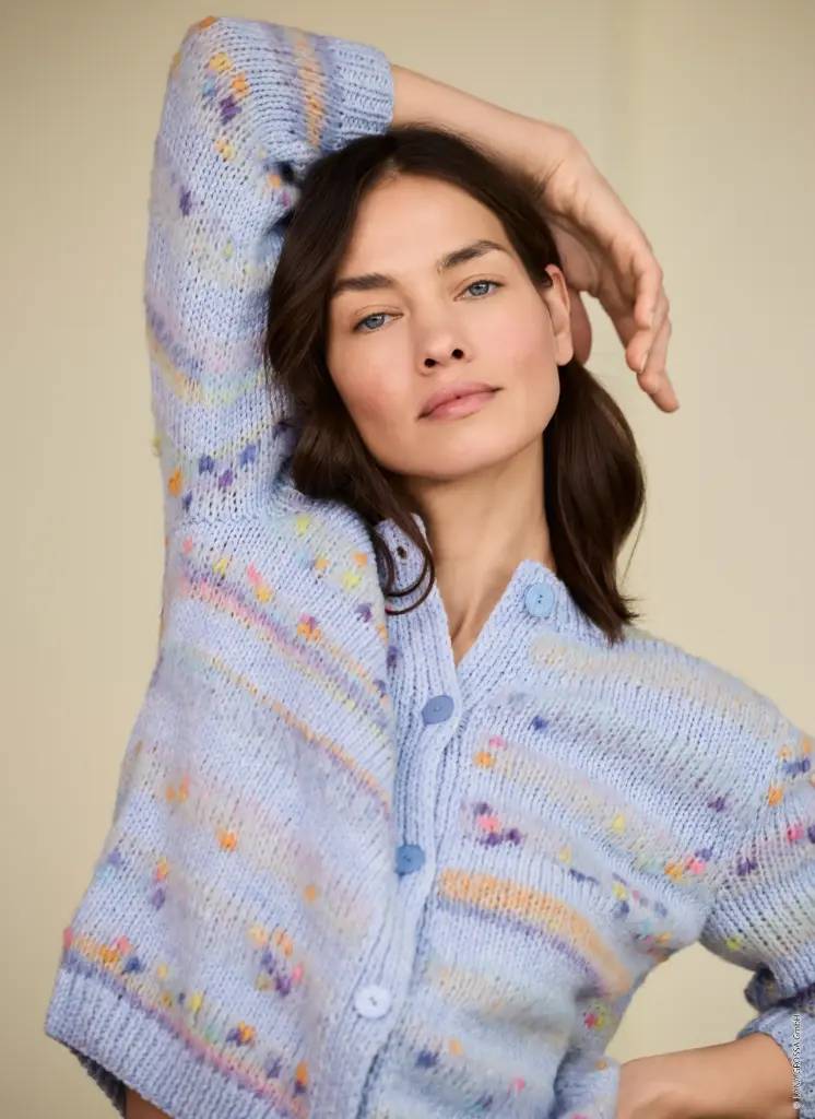 Vest met 3/4 mouwen in Cassata & Cool Merino | Lana Grossa