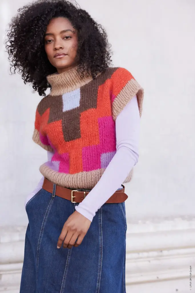 Debardeur in Mohair di Gio - Variant 1 | Lana Grossa