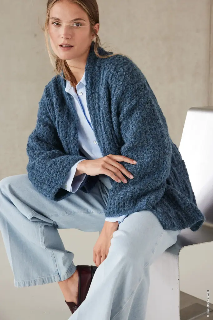 Gehaakte vest in Alpaca Air II | Lana Grossa