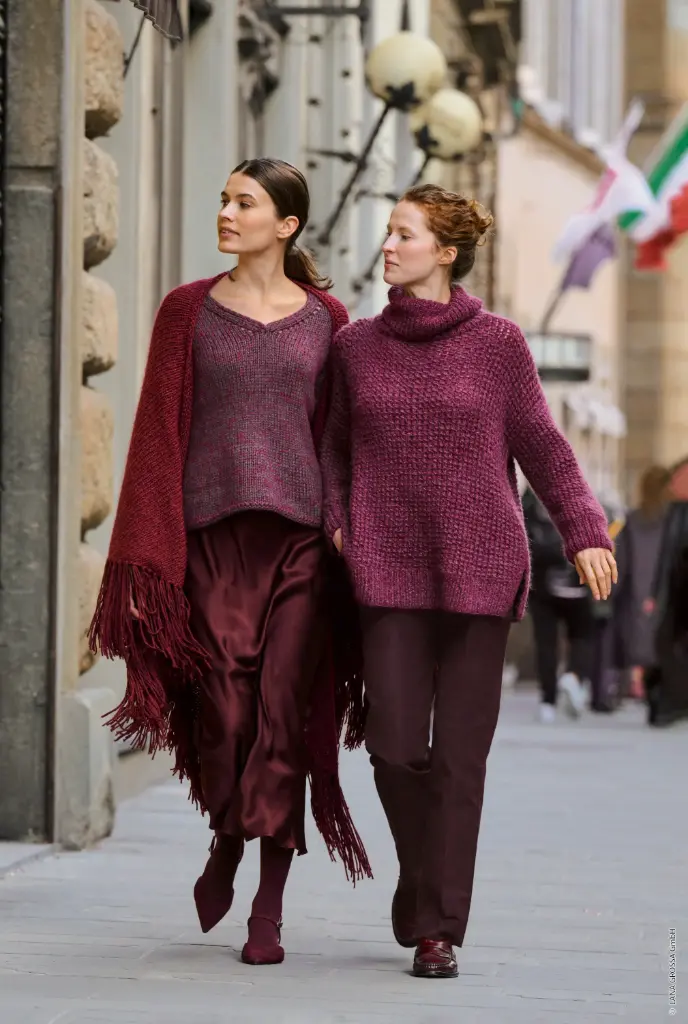 Grote stola in Silkhair & Alta Moda Alpaca | Lana Grossa