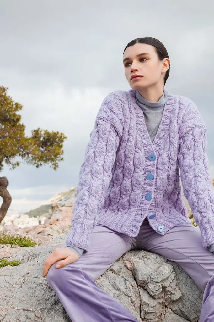 Vest met kabelmotief in Promise | Lang Yarns
