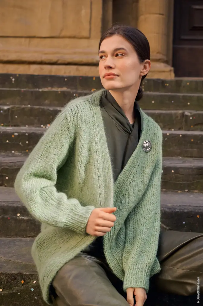 Topdown vest met v-hals in Superkid Seta & Setasuri | Lana Grossa