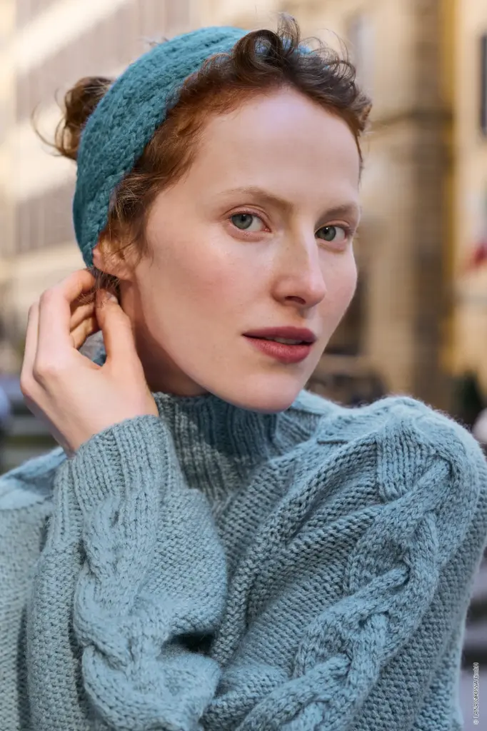 Hoofband met kabel in Alta Moda Cashmere 16 | Lana Grossa
