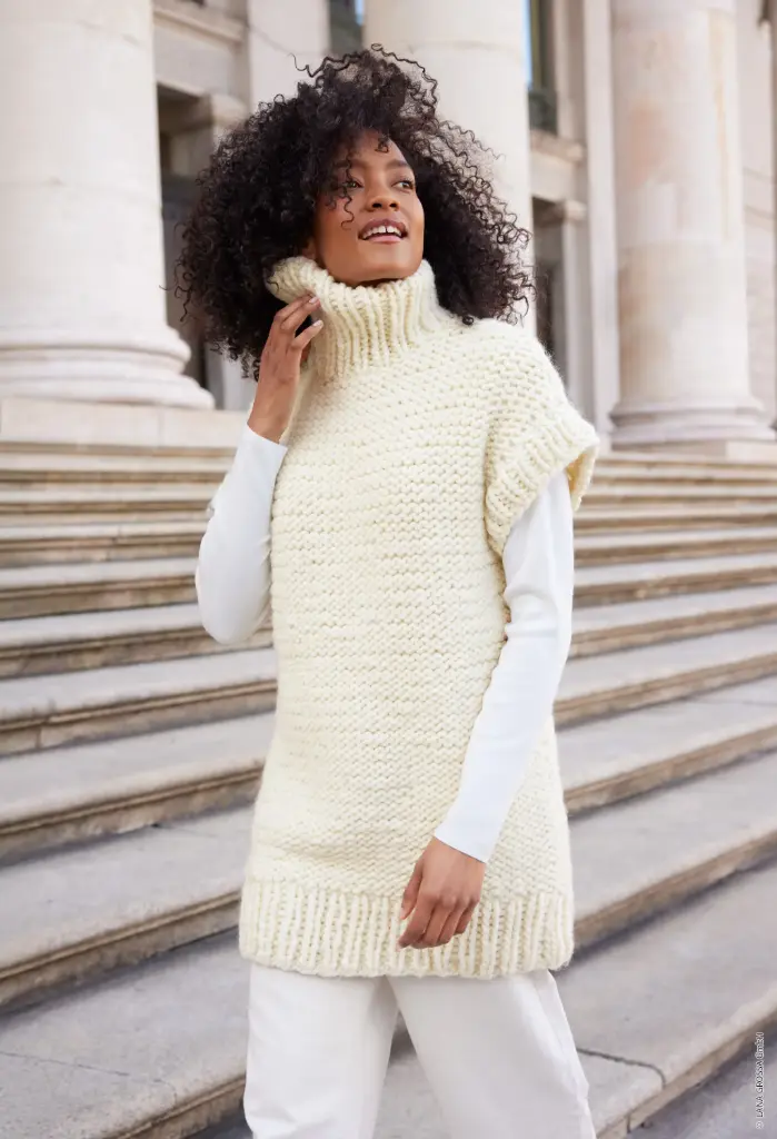 Lange debardeur in Confetti | Lana Grossa