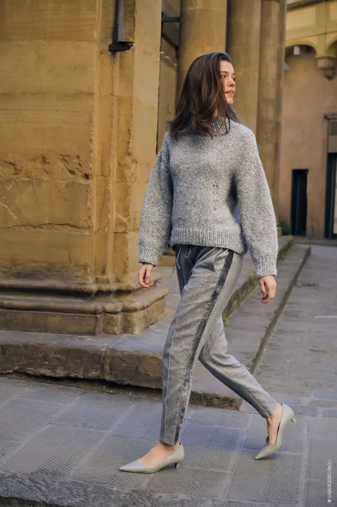 Top Down trui met staande kraag in Lucciola | Lana Grossa