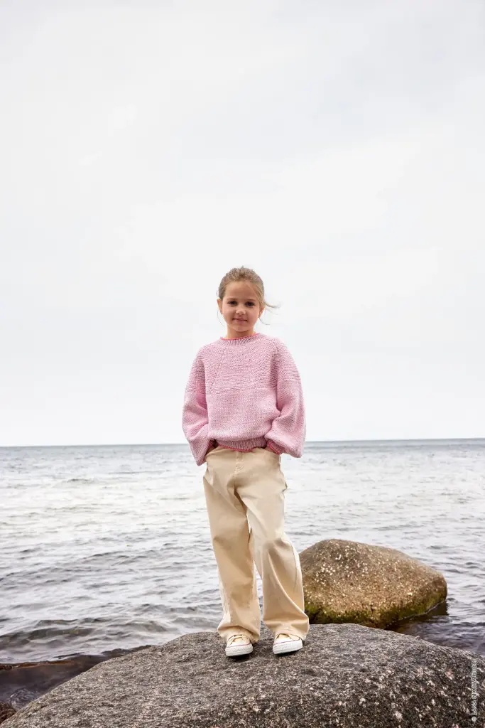 Top Down kindertrui in Cool Wool Big | Lana Grossa