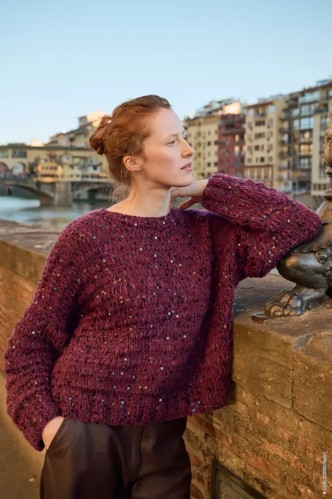 Trui met lange steken in Alta Moda Cashmere 16, Setasuri & Cosmo | Lana Grossa